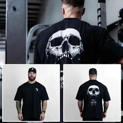 Футболка CBUM Gym Thavage Cotton Men Harajuku с короткими рукавами Футболка для бодибилдинга Спортивные футболки Летние тренировки Тренировка Бег