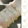Браслет-манжета с буквенным декором, портативный модный подарок на день матери, браслет для мамы, подарок на день рождения