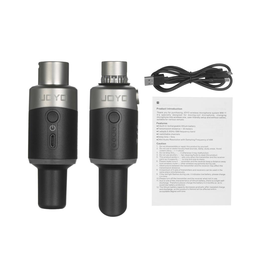 JOYO MW-1 5,8 ГГц перезаряжаемая беспроводная микрофонная система Беспроводной микрофонный передатчик и приемник