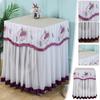 1PC Washing Machine Cover Dustproof Polyester Protective Fabric Cover Handmade Embroidered Floral Patterns Gauze 8 Styles
