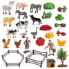 36PCS Farm Animal Toys for Kids Learning Educational Playset Simulation Farm Figurines Animal Toys
