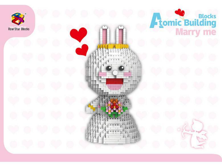 Wedding Bear Diamond Puzzle Blocks: Creative Educational Toy for Kids (8836-1-6)