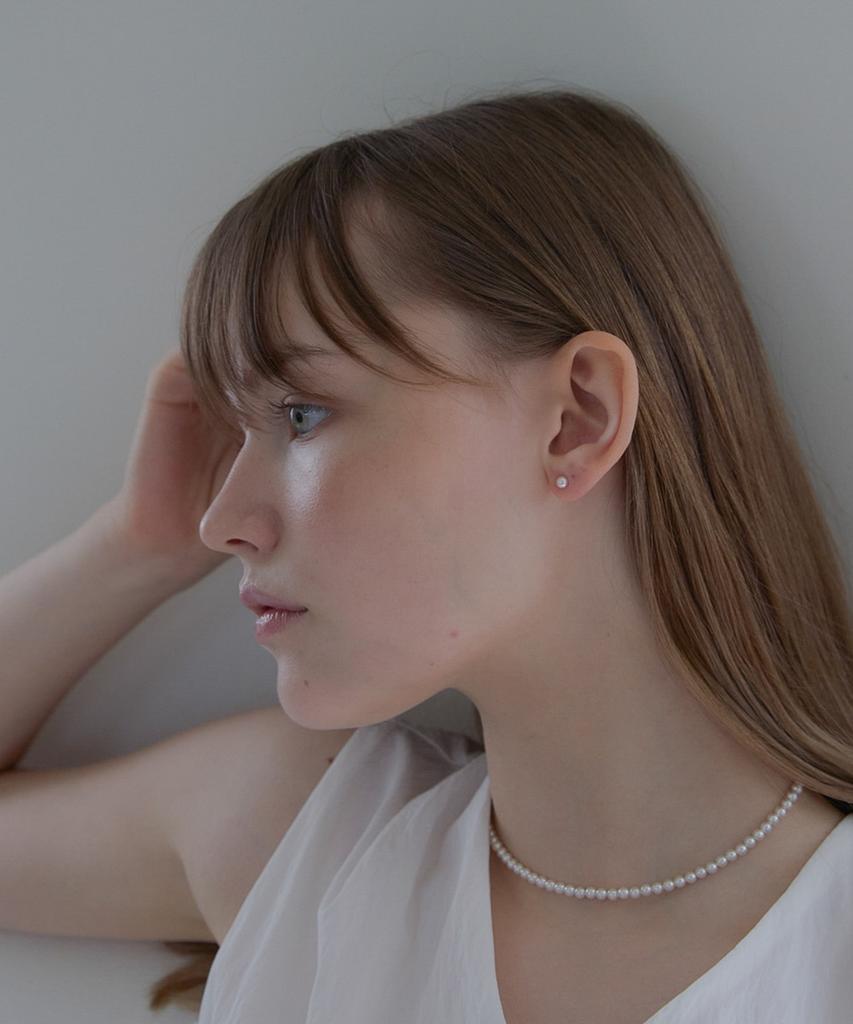 Серьги-пусеты Alleun Swarovski с жемчугом Серебро 925 пробы 3 мм 4 мм 5 мм 6 мм