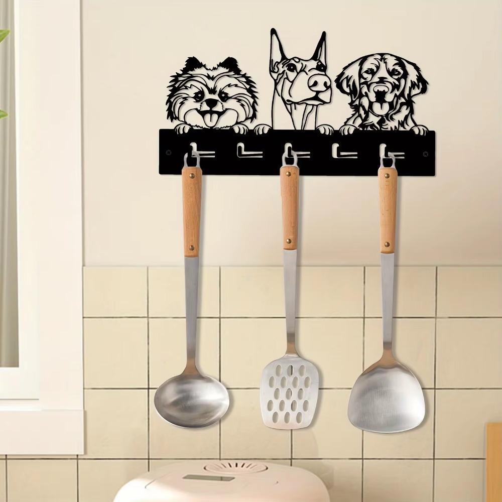 Wall-Mounted Key Holder Metal Animal Design Key Rack with 5 Hooks, Stylish and Decorative Key Hanger for Home Wall Organization