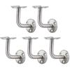 Pack Of 5 Stainless Bannister Support Wall Mounted Handrail Brackets Ballustrade Stair Rail Holder