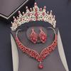 Комплекты украшений в виде короны принцессы для невесты, диадемы и серьги, комплекты ожерелий из 3 предметов для выпускного бала, конкурс красоты для девочек