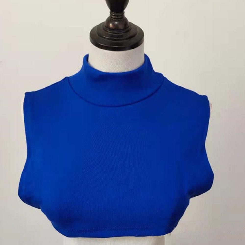 Women Soft Modal Fake Collar Turtleneck Solid Color Muslim Hijab Extensions Mock Neck Cover Blouse Sweater Detachable Collars