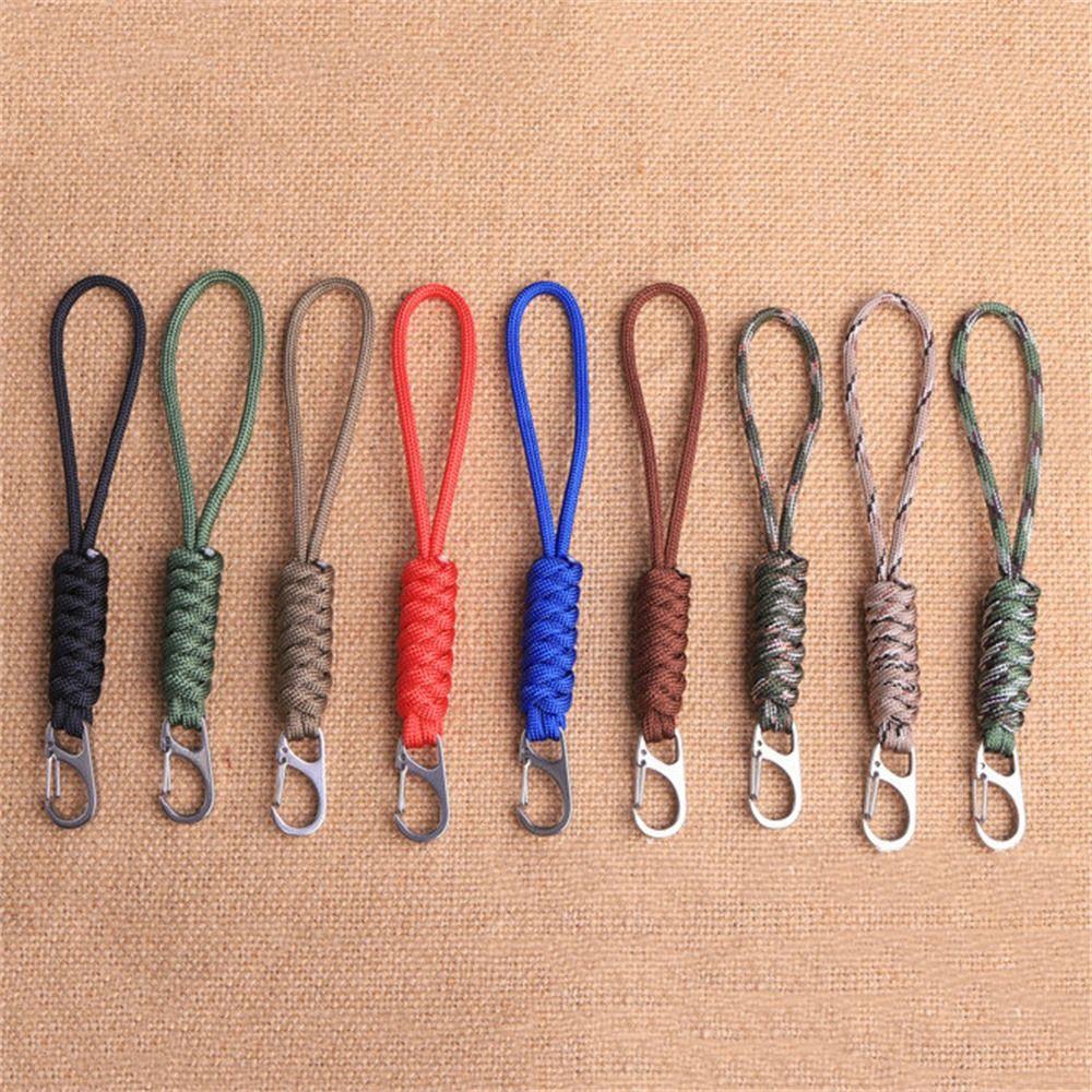 Snake Knot Paracord Keychain Anti-lost Chain Braided Woven Keychain Emergency Survival