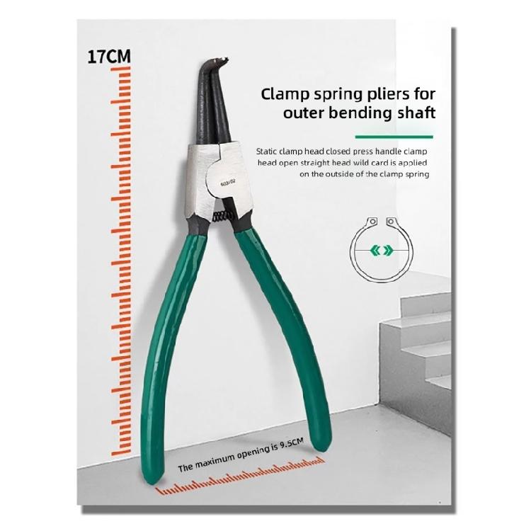 Эргономичные плоскогубцы для стопорных колец из углеродистой стали, точные, с прямыми и изогнутыми наконечниками, 4 шт.