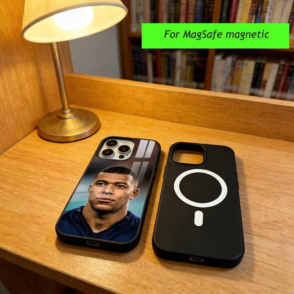Чехол для телефона K-Kylian M-Mbappe для iPhone17,16,15,14,13,12,11 Plus,Pro Магнитный с Magsafe Беспроводная зарядка