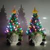 2025 Christmas Decorations 16 Cm Multi Color Lights Luminous Dwarf Ceramic Christmas Gnomes Christmas Decorations Faceless Doll
