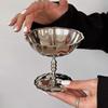 Retro Stainless Steel Ice Cream Cup Ins Style Pudding Dessert Cup Fruit Yogurt Salad Serving Dish High Base Bowl Bar Dinnerware