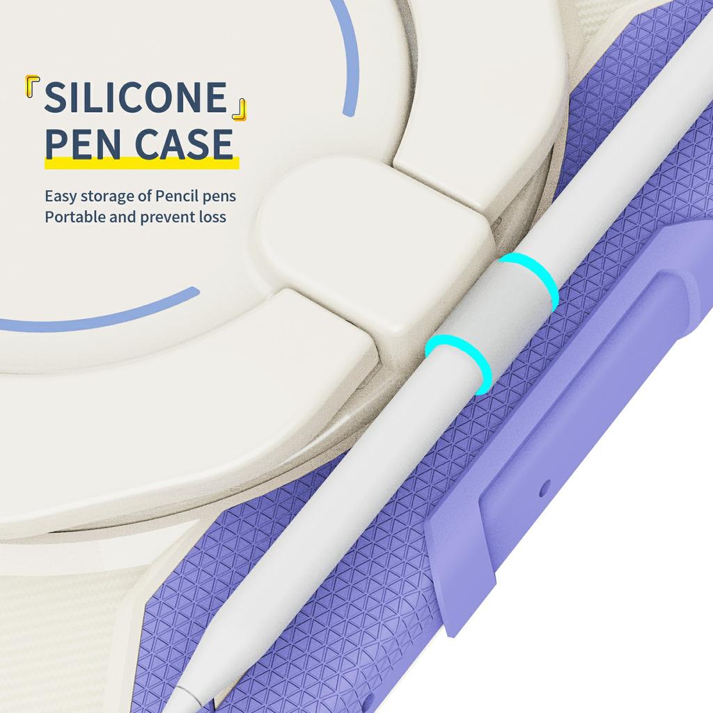 Kickstand Case for Samsung Galaxy Tab S10 Lite/S9 FE/S9 PC + Silicone Shockproof Rugged Tablet Cover