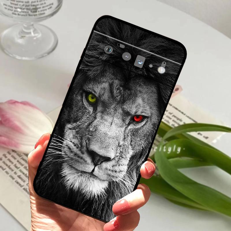 For Google Pixel 6 Pro 5G Case GF5KQ Soft Silicone TPU Phone Cover For GOOGLE PIXEL6 PRO Coque Shockproof Bumper Cute Animal