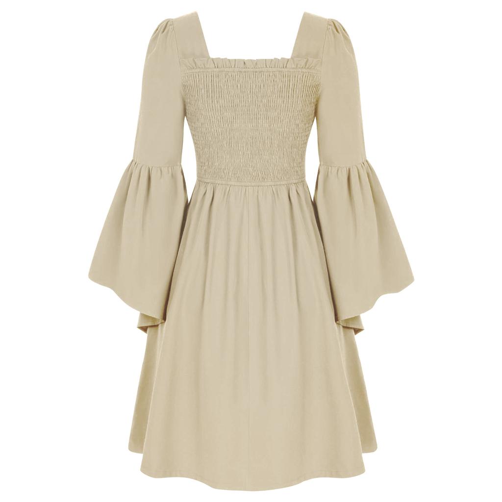 Женское однотонное узкое платье с разрезом на бретельках и завязками