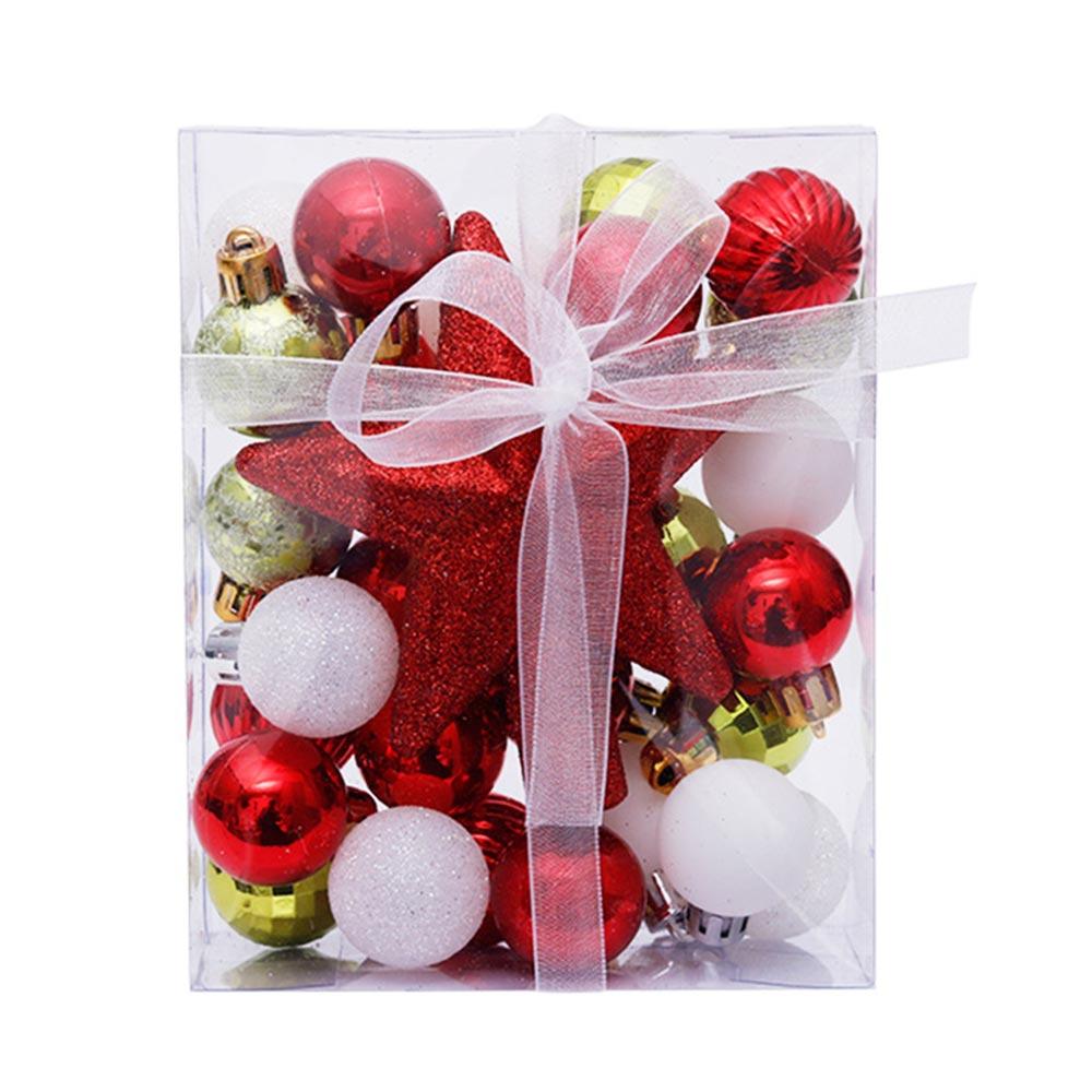 30pcs Christmas Balls Set Xmas Tree Ornaments Baubles Birthday Party Wedding Event Decor Supplies