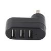 Мини-разветвитель USB, портативная док-станция USB 2.0, 3-портовый разветвитель, расширительный концентратор с поворотом на 180 градусов