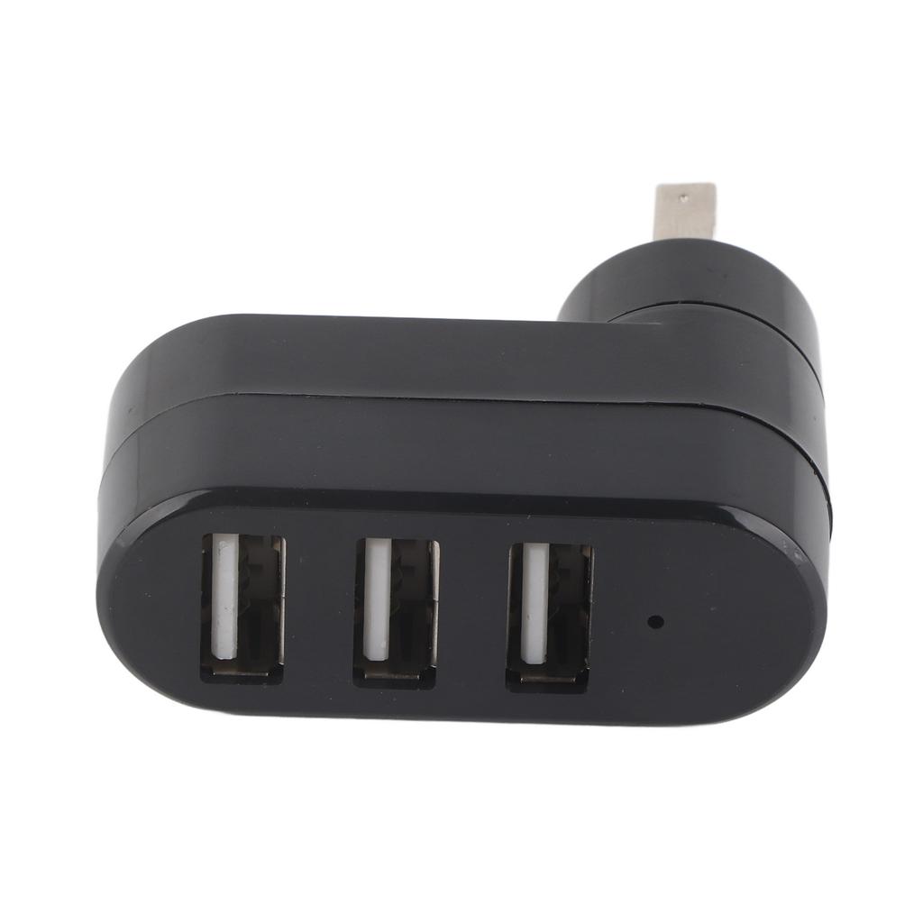 Мини-разветвитель USB, портативная док-станция USB 2.0, 3-портовый разветвитель, расширительный концентратор с поворотом на 180 градусов