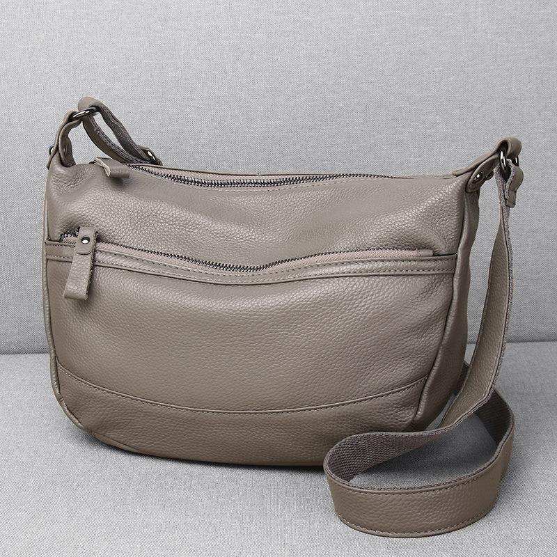 Feiya кожаная женская сумка первый слой коровьей кожи повседневная мягкая кожаная сумка для мам среднего возраста сумка через плечо сумка в форме полумесяца