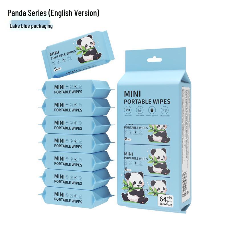 Мини влажные салфетки дорожный набор: 8 детских салфеток в упаковке, специально для детских рук