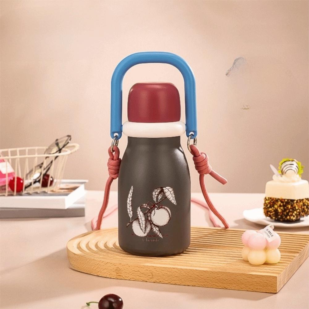 Double Drink Straw Stainless Steel Thermal Bottles Leak Proof Travel Thermal Cup Birthday Gifts