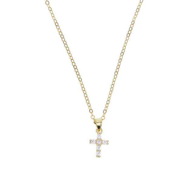 S925 Cross Pendant Necklaces for Women Mini Charm Pendants Jewelry