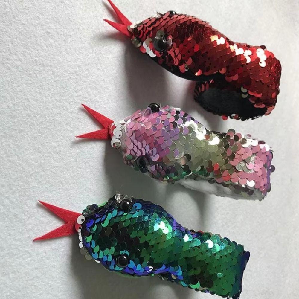 Браслет с пайетками и змеей, двусторонний, с хлопком, круг, игрушки, блестящий браслет для вечеринки по случаю рождения ребенка