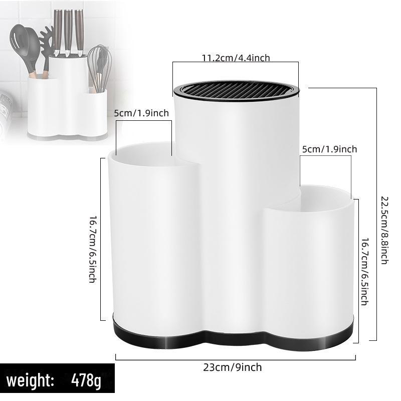 Современная стойка для хранения кухонных ножей и принадлежностей — интегрированный держатель и органайзер