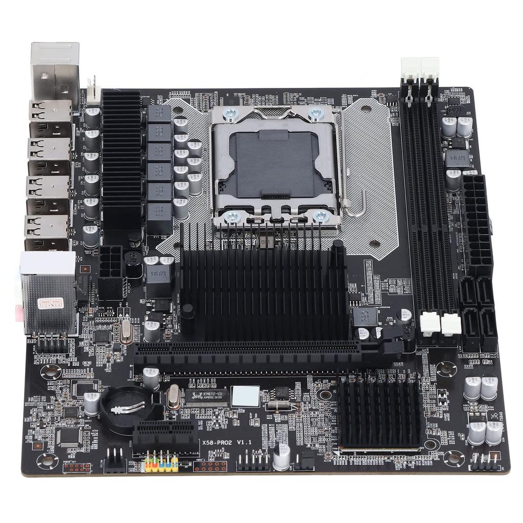 Материнская плата X58 для процессора LGA 1366, 2 x DDR3, поддержка DDR3 1866, 1 PCIE 4, 1 PCIE, материнская плата для настольного компьютера, слот DIMM, МГц, X16, USB2.0, SATA2.0,