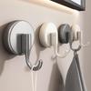 Vacuum Suction Cup Hooks Bathroom Shower Towel Robe Holder Waterproof Removable Door Wall Mounted Hooks Glass Tile Sucker Hanger