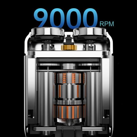 Мужская электробритва IPX7 Водонепроницаемая мини-бритва карманного размера с зарядкой от USB, беспроводная роторная бритва с высокоскоростным мотором и светодиодным дисплеем, портативная бритва