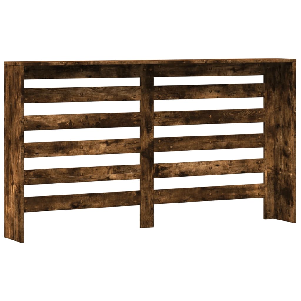 Radiator Cover Smoked Oak 149 x 20 x 82 cm Wood Based Material