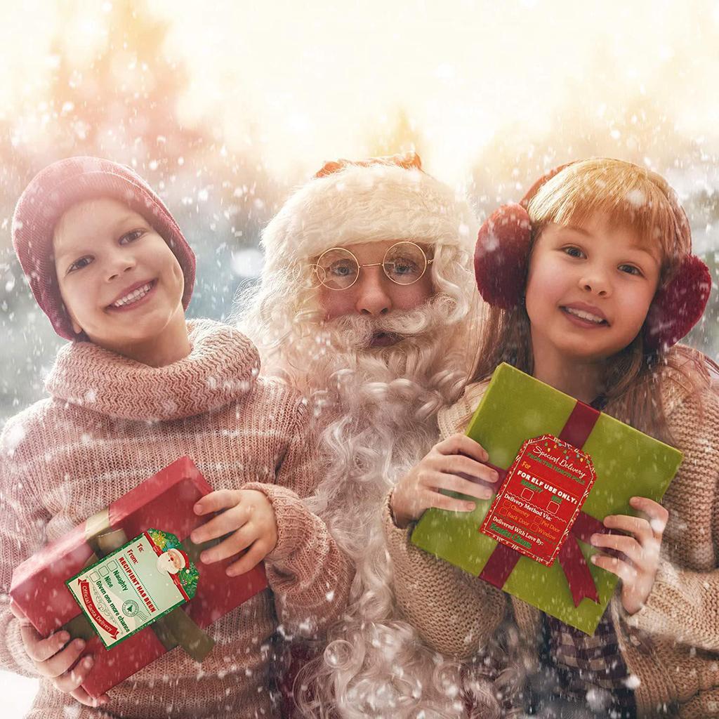 Серия рождественских праздничных подарков: 200 самоклеящихся декоративных наклеек/рулон