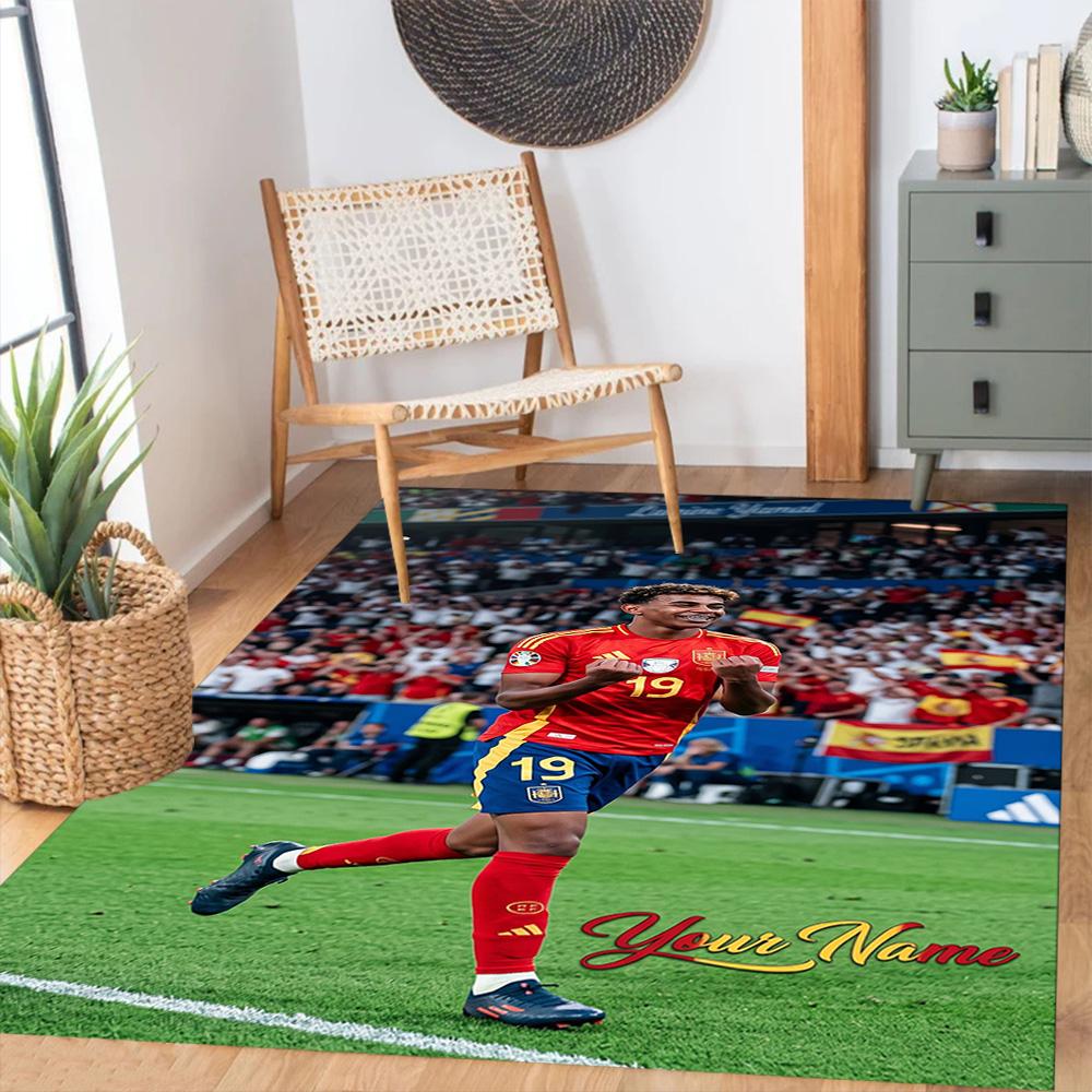 Lamin Yamal Personalized Name Floor Mat Perfect For Kitchen Living Rooms Entryway Hallway Antislip Carpet Decorate Offices Best For Christmas