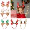 Festival Deer Antler Headpiece With Soft Fabric And Jingling Bells Comfortable Christmas Hair Ornament For Family