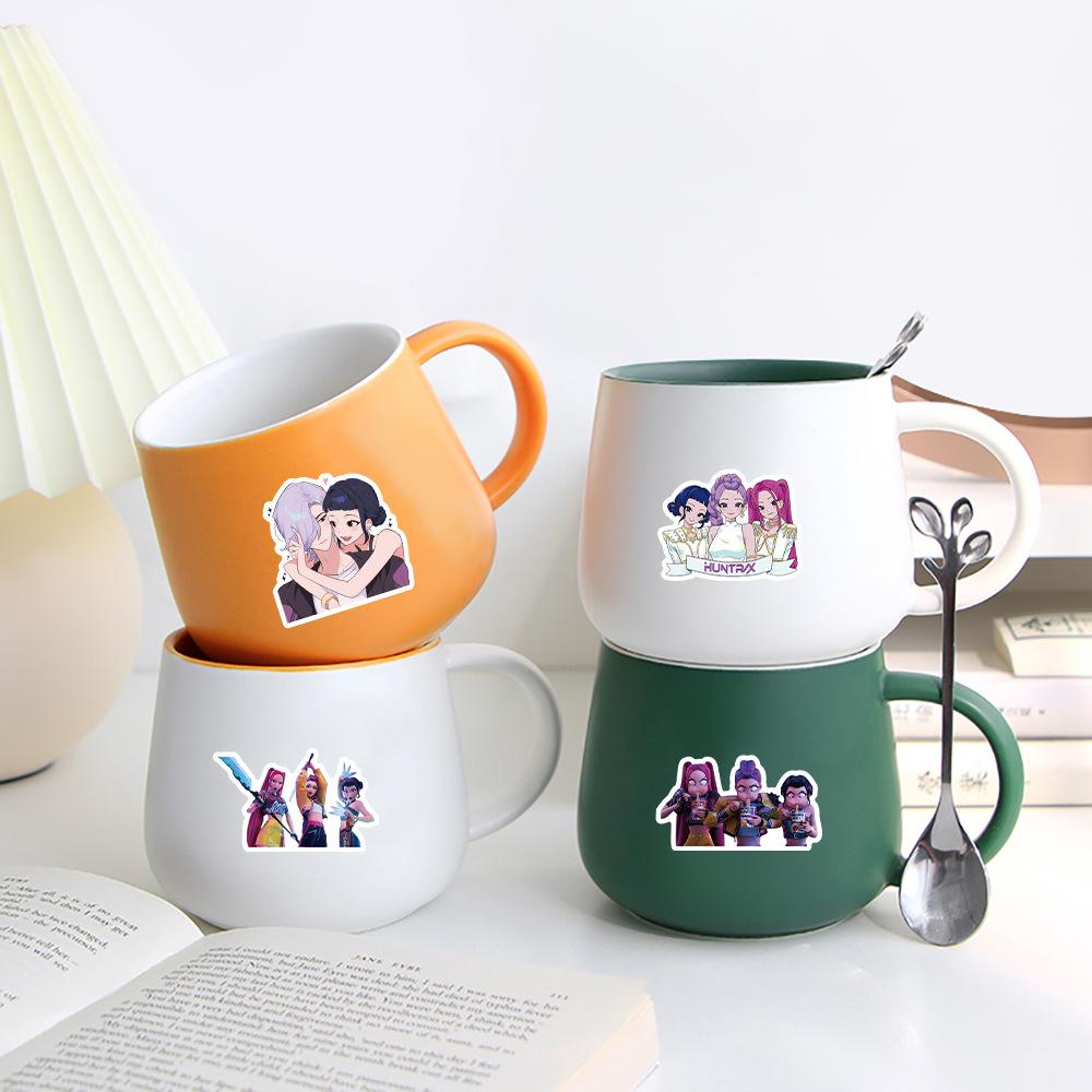 50 New Cross-border Kpop Demon Hunters Stickers for Personalized Graffiti Decoration of Mobile Phone Water Cups and Waterproof Stickers