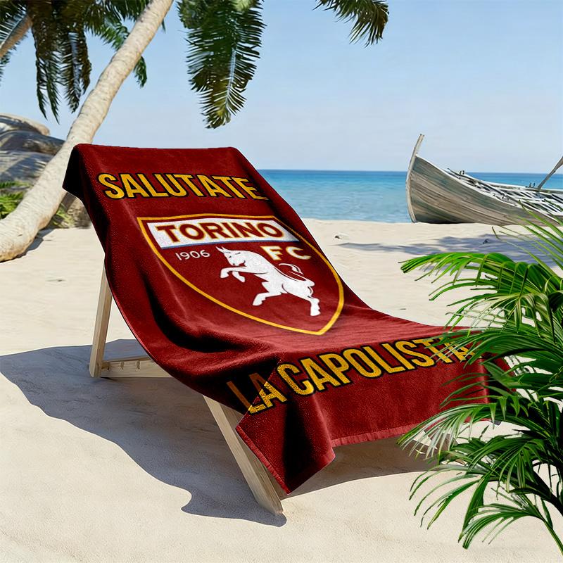 Torino Fc Print Beach Towel, Large Soft Quick Dry Towel for Beach Camping Swimming
