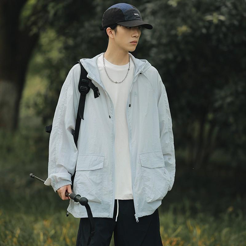 Lightweight UPF50 Sun Protection Hooded Jacket Hiking Cycling Outdoor Travel Unisex