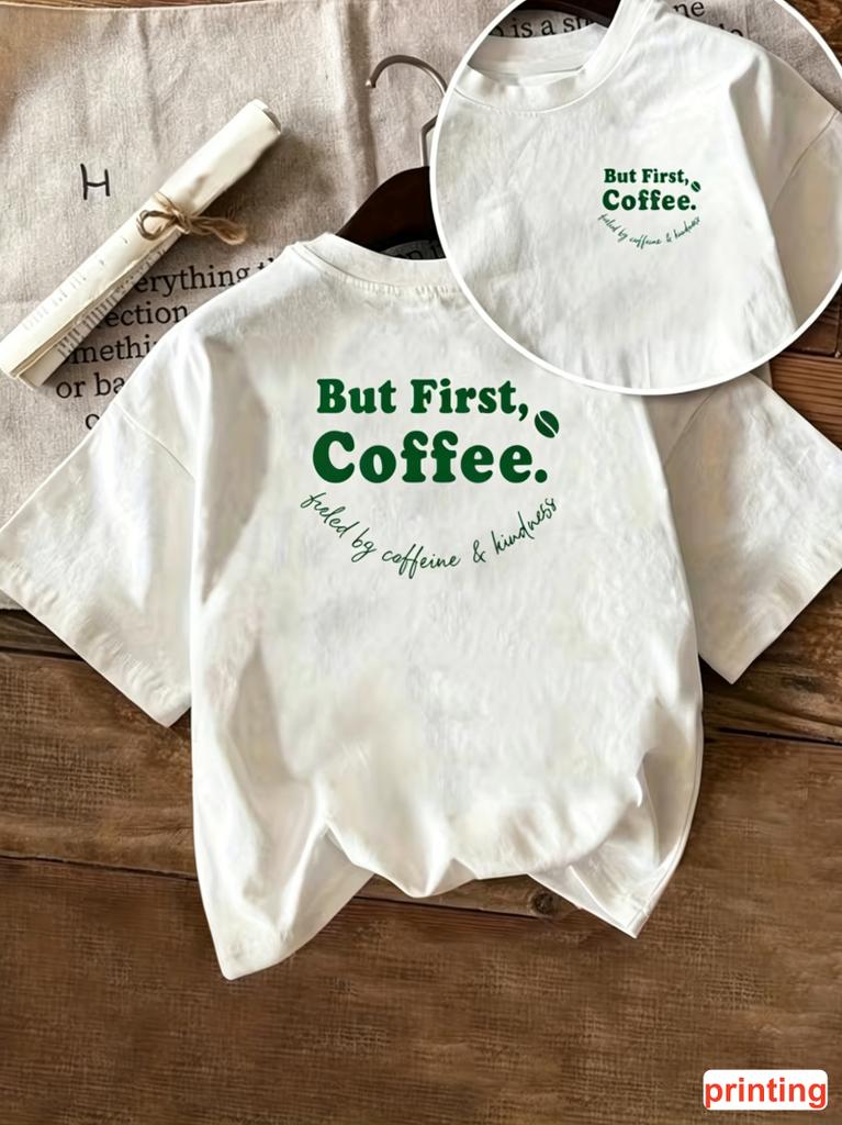 Chic Coffee Lover Stateunisext Tshirt Crew Neck Short Sleeve Breathable White Casual Top Perfect For Workdays Cafe Hopping