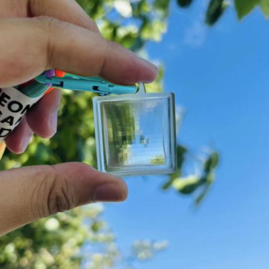 Пиксельный объектив брелок подвеска фотография оптический дизайн Pixel World фотография инструмент