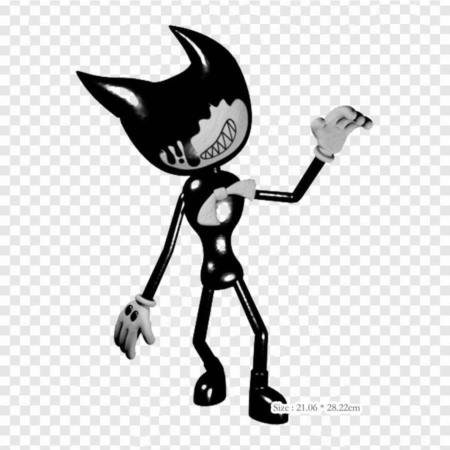 Boris Bendy And The Ink Machine Bendy And The Ink Mach Iron On Heat Transfer Printing Vinyl Patches Sticker for Clothes DIY Appliques Washable Patches