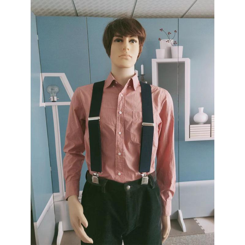 Мужские эластичные повседневные подтяжки из полиэстера шириной 5 см с зажимами