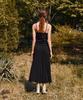 Rie Knitted Pleats Midi Skirt Black