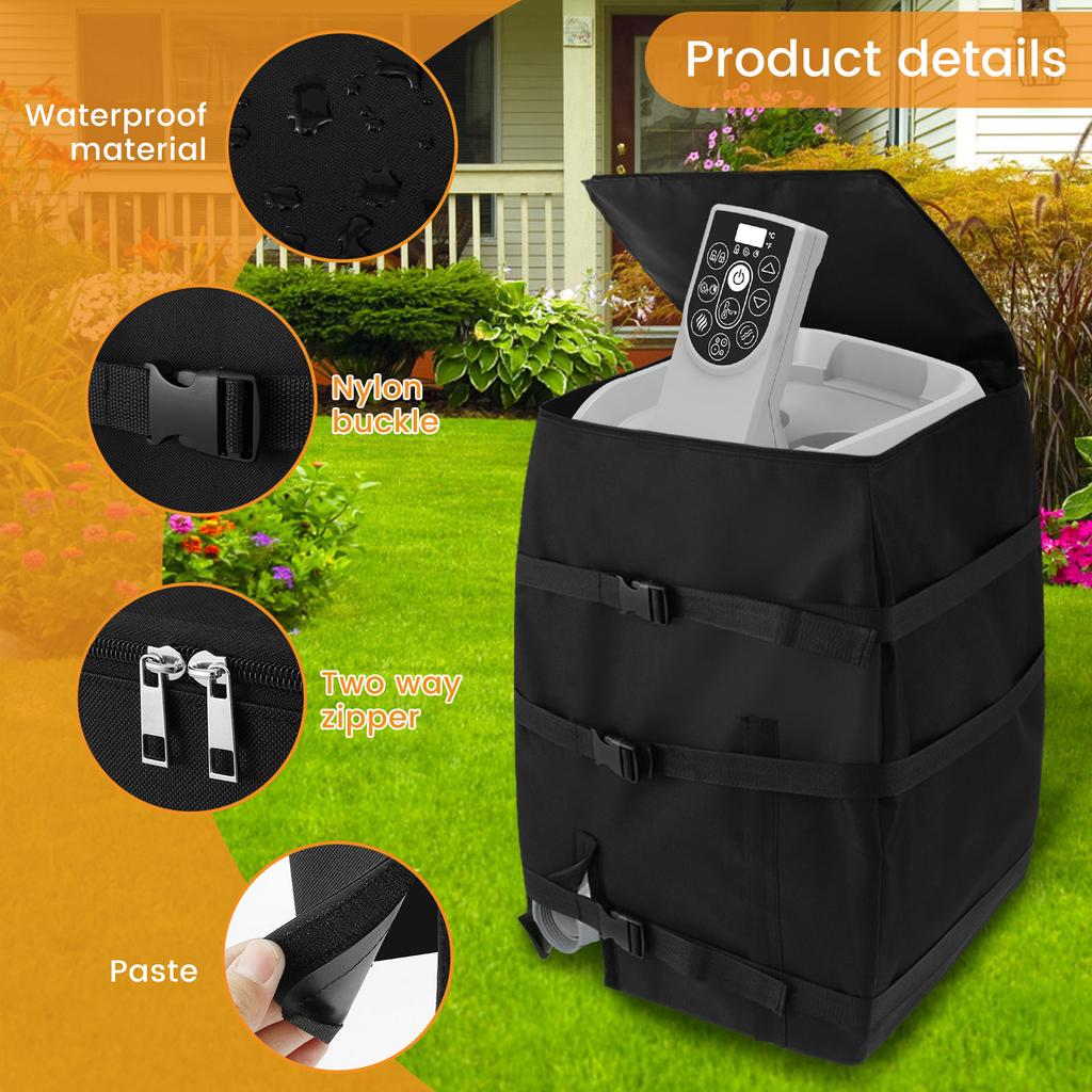 Многоразовый квадратный чехол для насоса нагревателя спа-бассейна с молнией, всепогодный надувной чехол для насоса гидромассажной ванны для улицы