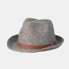 Lcate Women's Straw Hat Raffia Leather Strap Brim Summer Fedora LMJ088