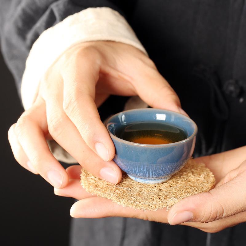 75ml Japanese Style Kiln Change Ceramic Teacup Household Kung Fu Retro Water Cup Creative Teaware Wine Drinkware Cup New