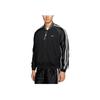 Nike Premium Logo Print Striped Color-Block Basketball Jacket Men Jackets Black DX0348-010