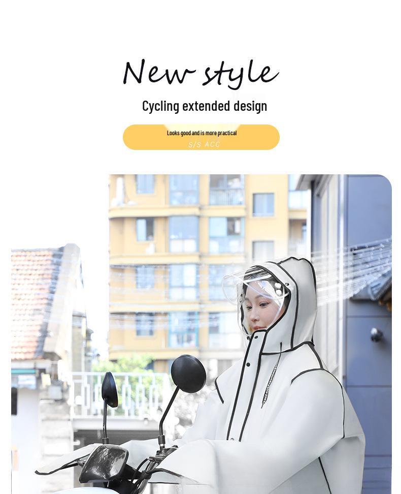 Полноразмерное водонепроницаемое пончо для электромобиля, езды на велосипеде - унисекс, для взрослых