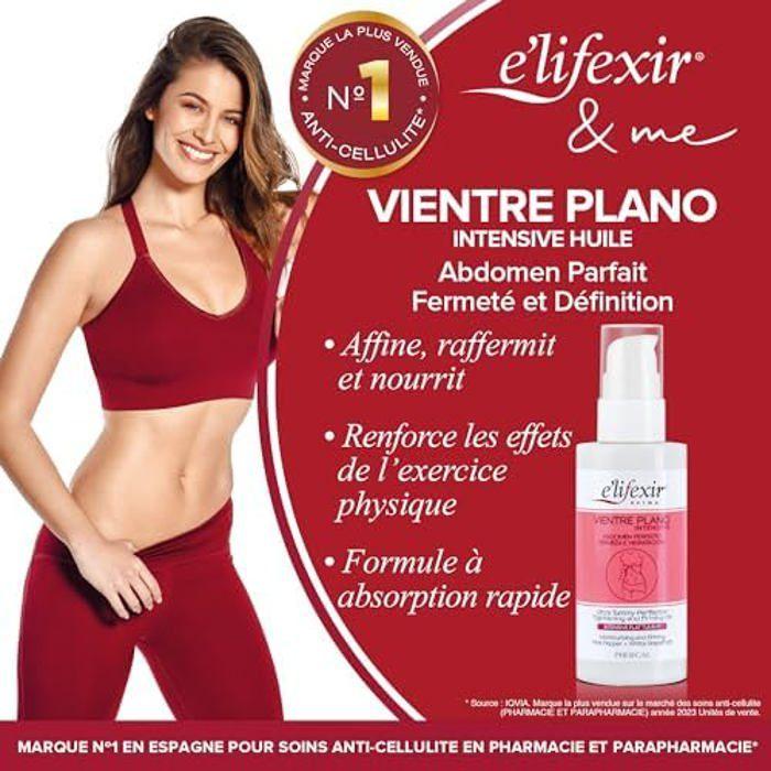 Elifexir | Huile Vientre Plano Intensive | Remodèle, draine, tonifie et raffermit le ventre | Au poivre rose et au pamplemousse