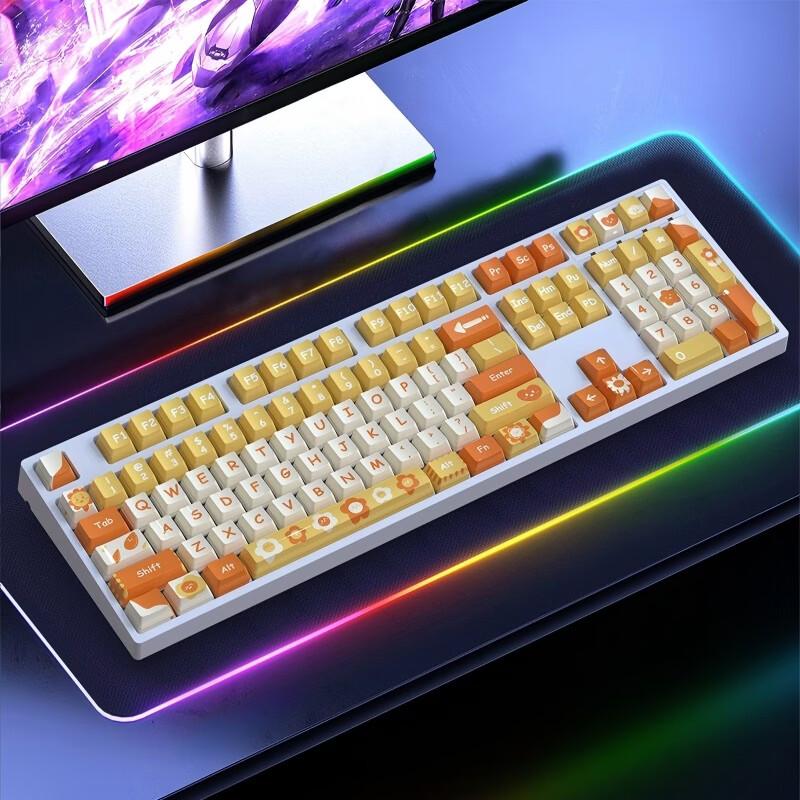 Y-FRUITFUL H108 Механическая игровая клавиатура на 108 клавиш с возможностью горячей замены